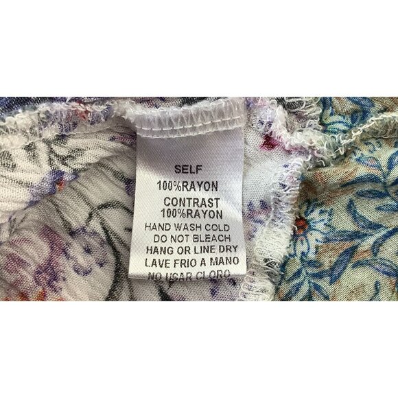 Easel Women's Patchwork Floral Patchwork Tank Top Multicolor Boho Style Size L - Picture 8 of 9